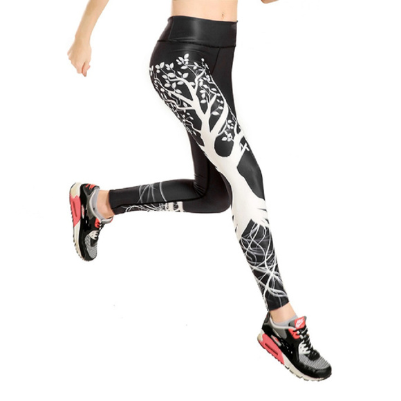 Black & White Tree pattern leggings - Picture 4 of 6